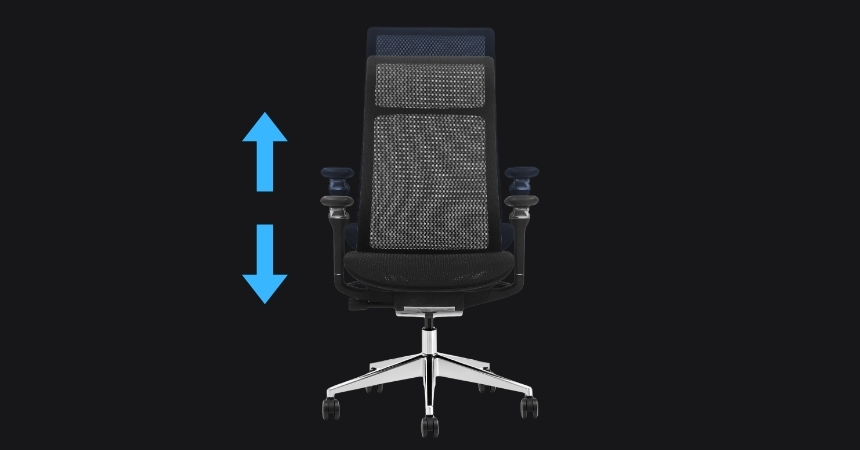 Fotel ergonomiczny biurowy ERGONAUT AERO czarny regulacja wysokosci